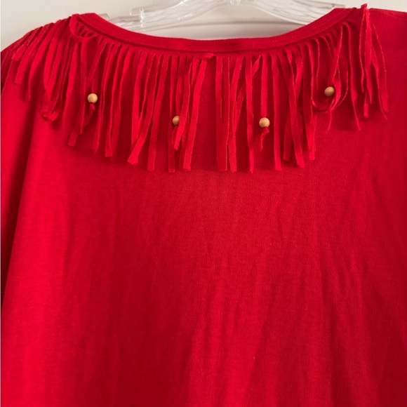 PHYSICAL ATTRACTION-NWT-Women Red FringeBeaded Sleeveless Shirt-PLUS Size 3X - Picture 8 of 8